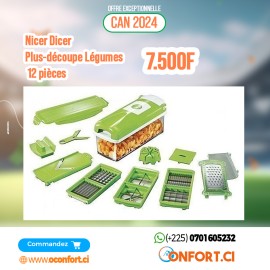 Nicer Dicer Découpe Légume 12 Pièces