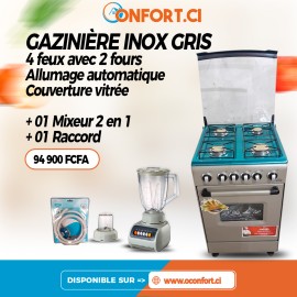 Offre Gazinière 4 feux + Mixeur + Raccord