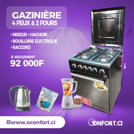 Offre Gazinière + Mixeur + Bouilloire + Raccord