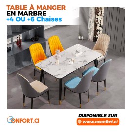 Table à manger en marbre avec 06 chaises