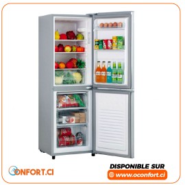 Réfrigérateur combiné Silver 236 L net avec clé