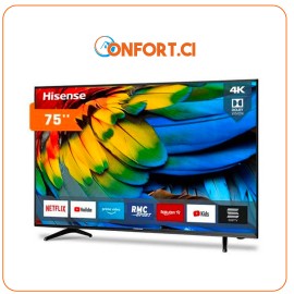 SMART 75 Pouces TV 4K - SMART TV - 75A6H (2022)