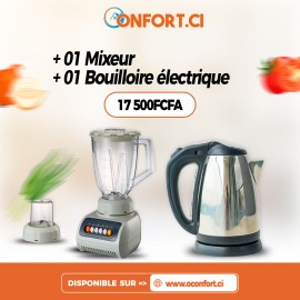 Kit de Mixeur + Bouilloire électrique