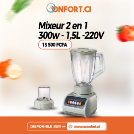 Mixeur 2 en 1 300w - 1,5L -220V