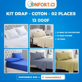 KIT DRAP EN COTON - 02 PLACES