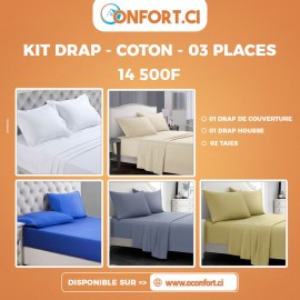 KIT DRAP EN COTON - 03 PLACES