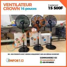 Ventilateur Crown 16 pouces