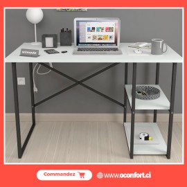 TABLE DE BUREAU À DOMICILE BLANC