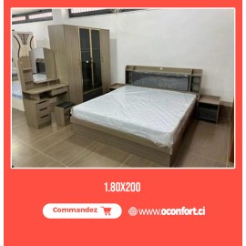 LIT MODERNE + MATELAS (180x200 )